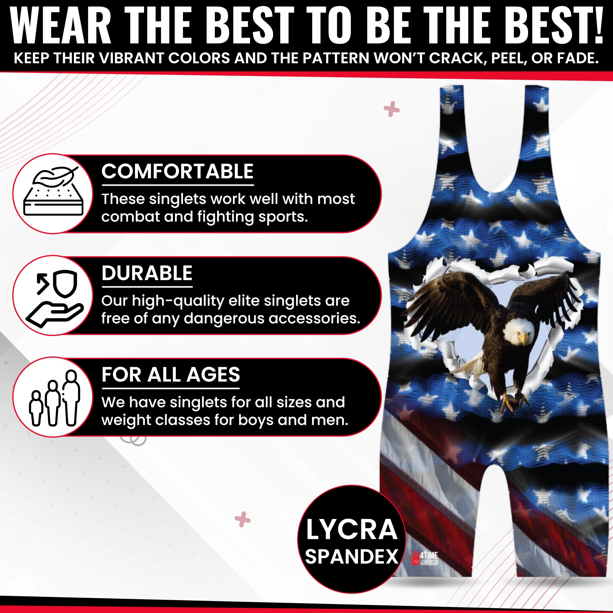 USA Eagle Wrestling Singlet