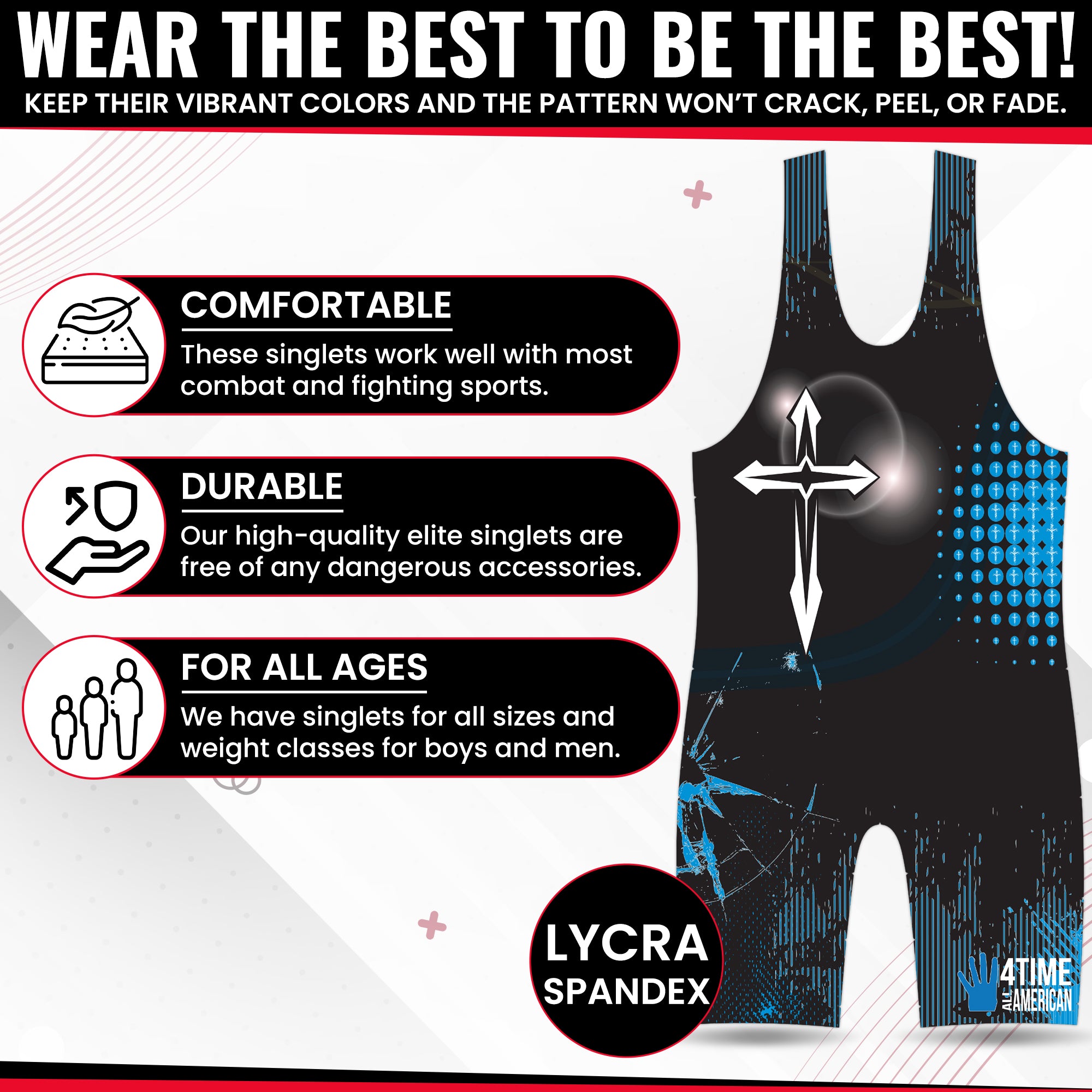 Joshua 10:8 Wrestling Singlet