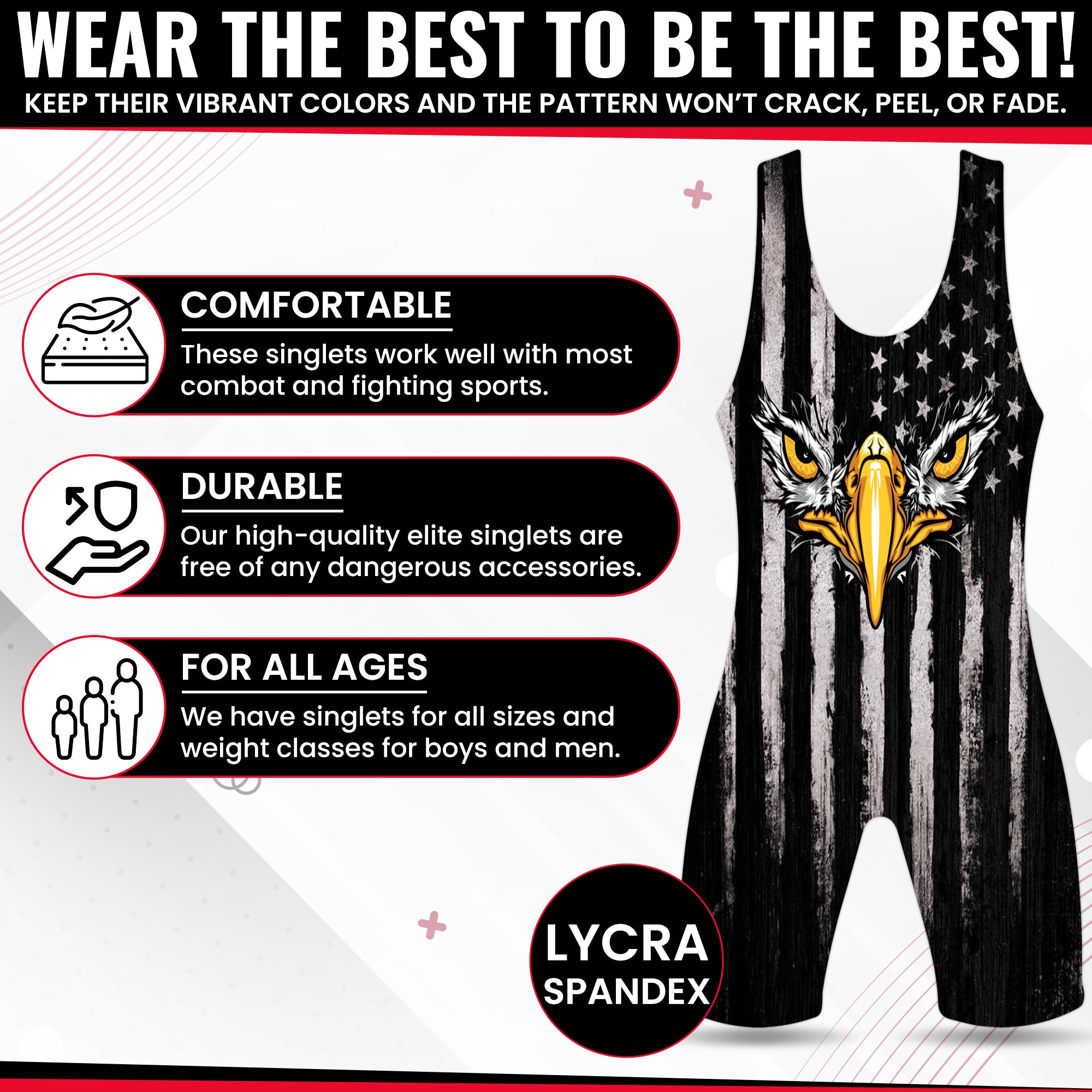 Black Eagle Wrestling Singlets