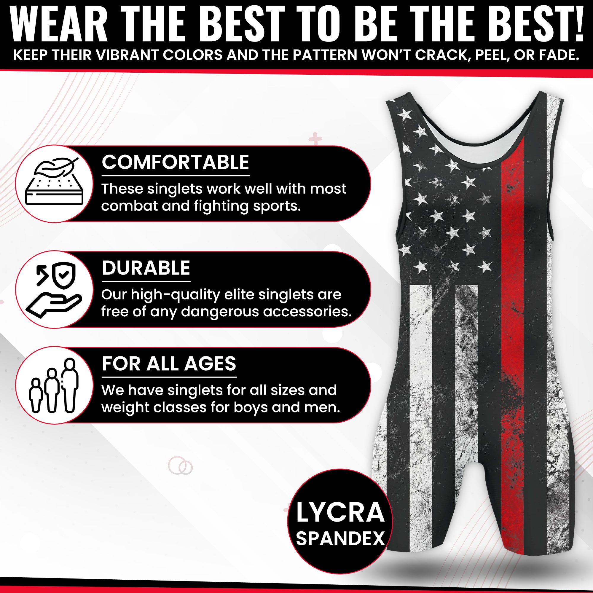 American Flag Fire Singlets