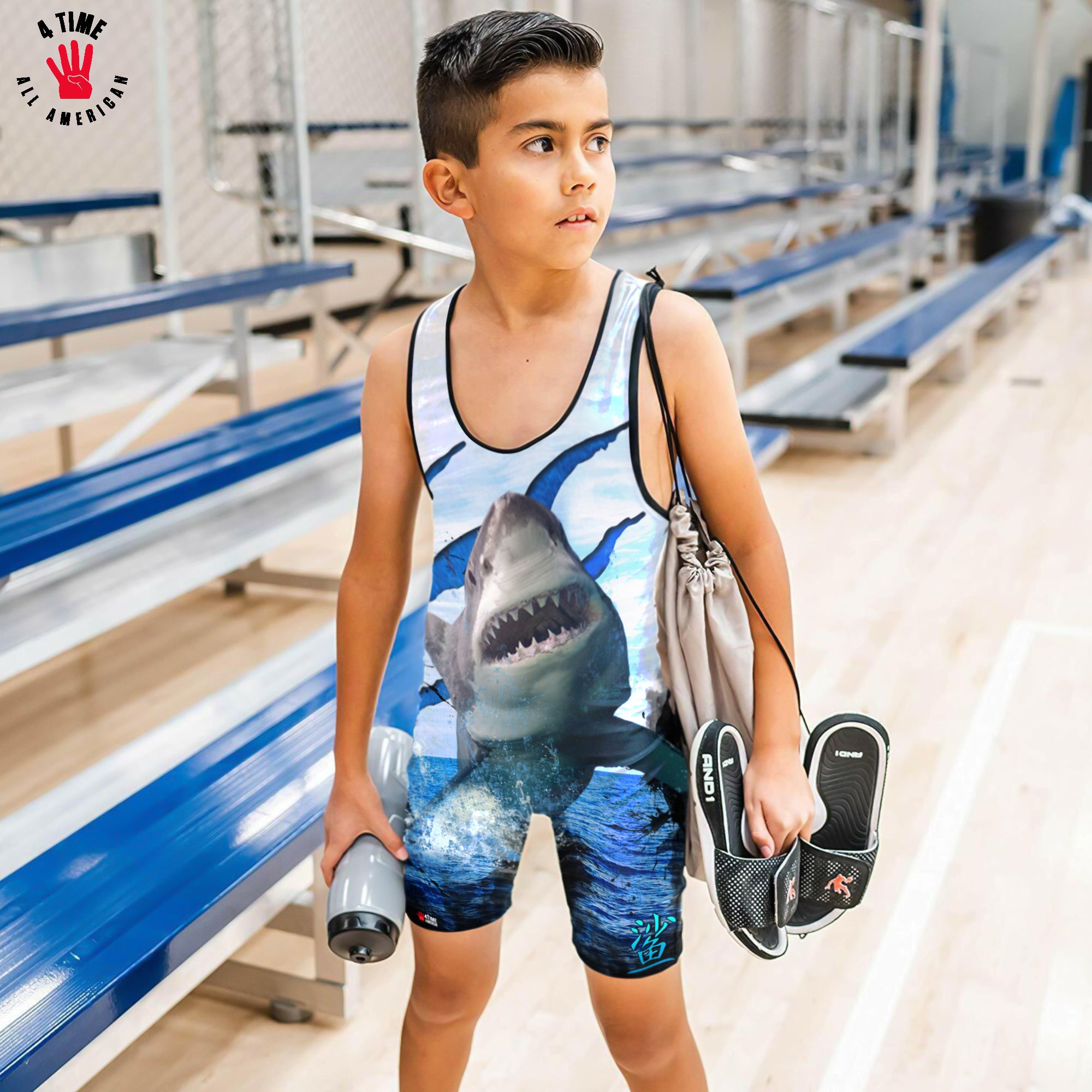 Flying Shark Wrestling Singlet