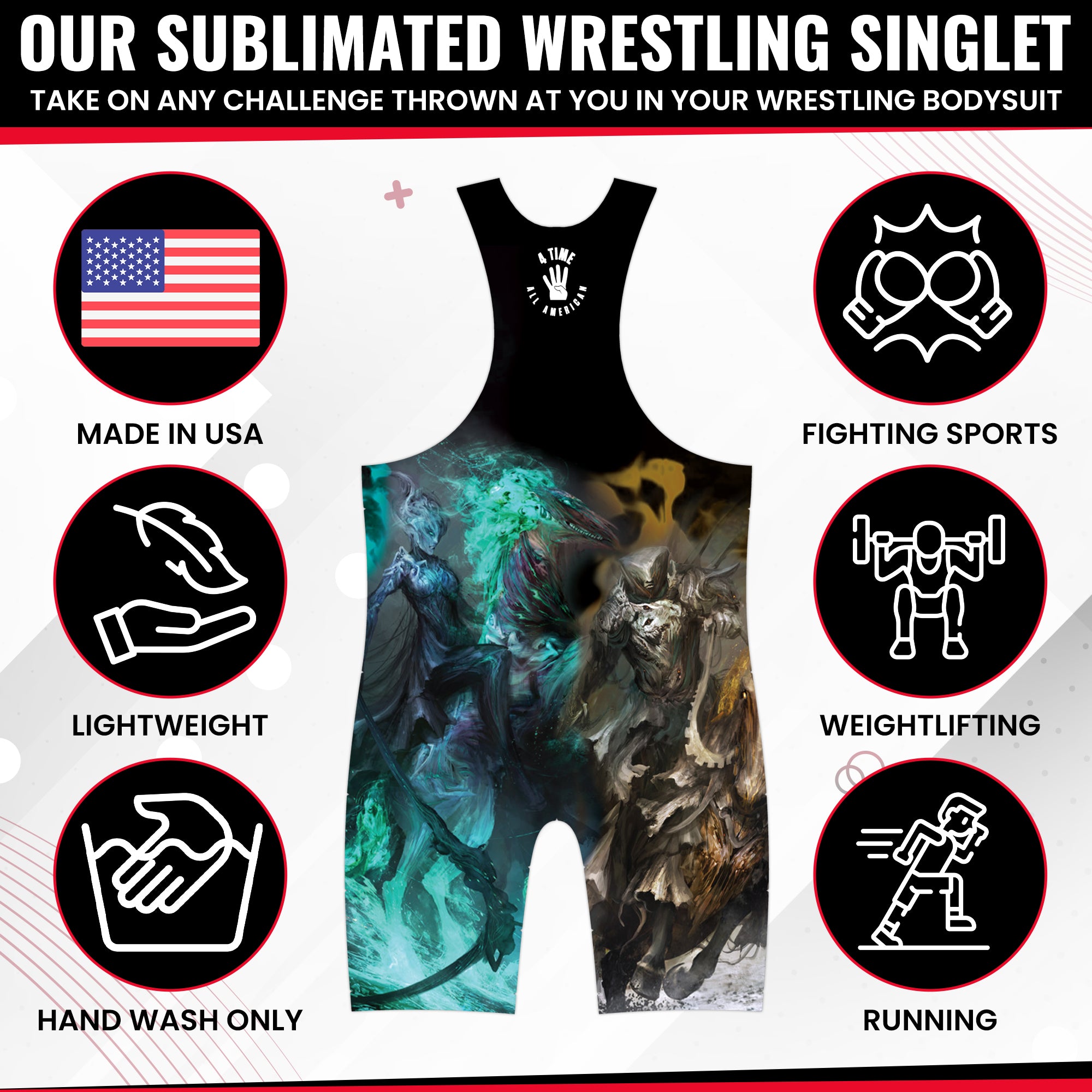 4 Horsemen Wrestling Singlets