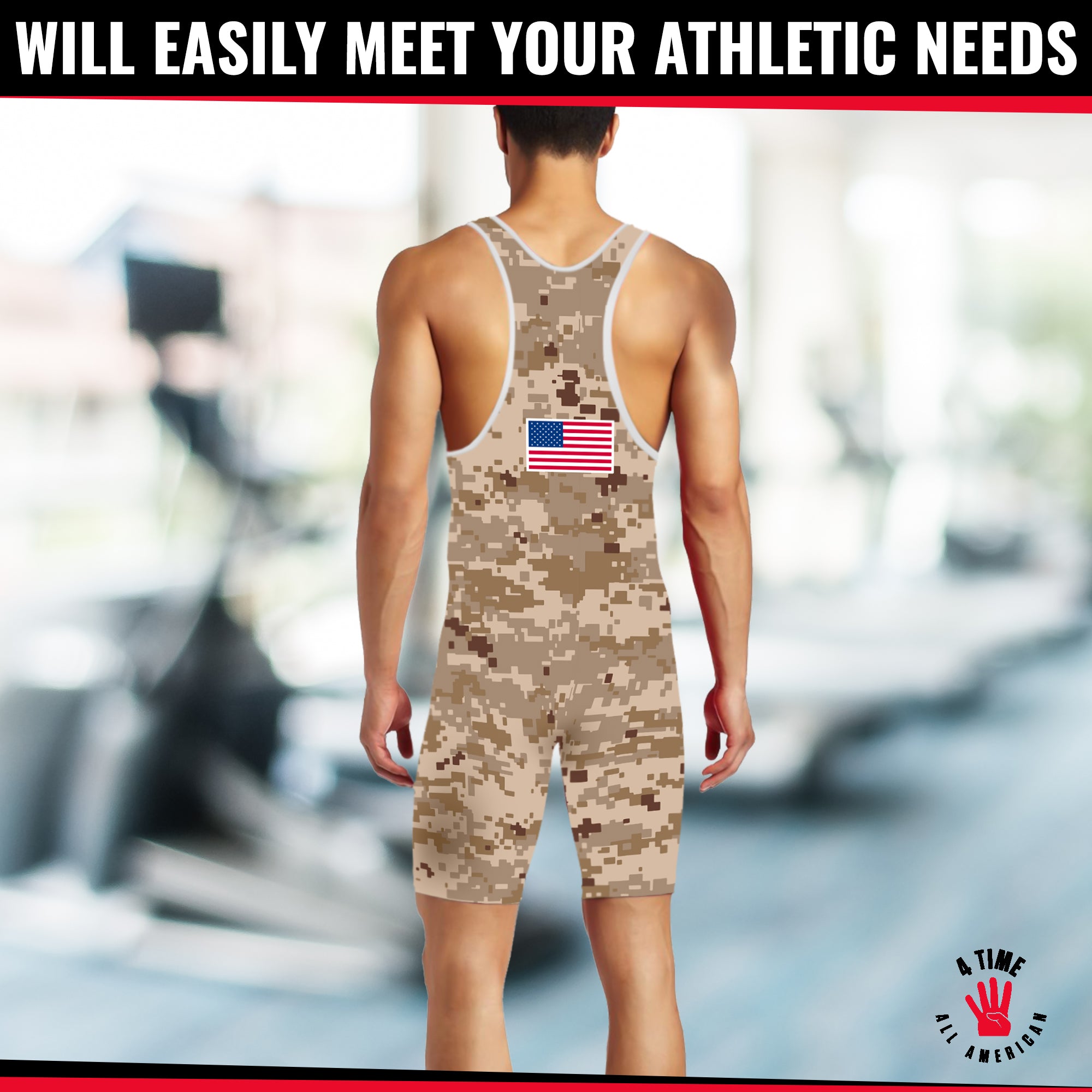 Camo Desert Wrestling Singlets