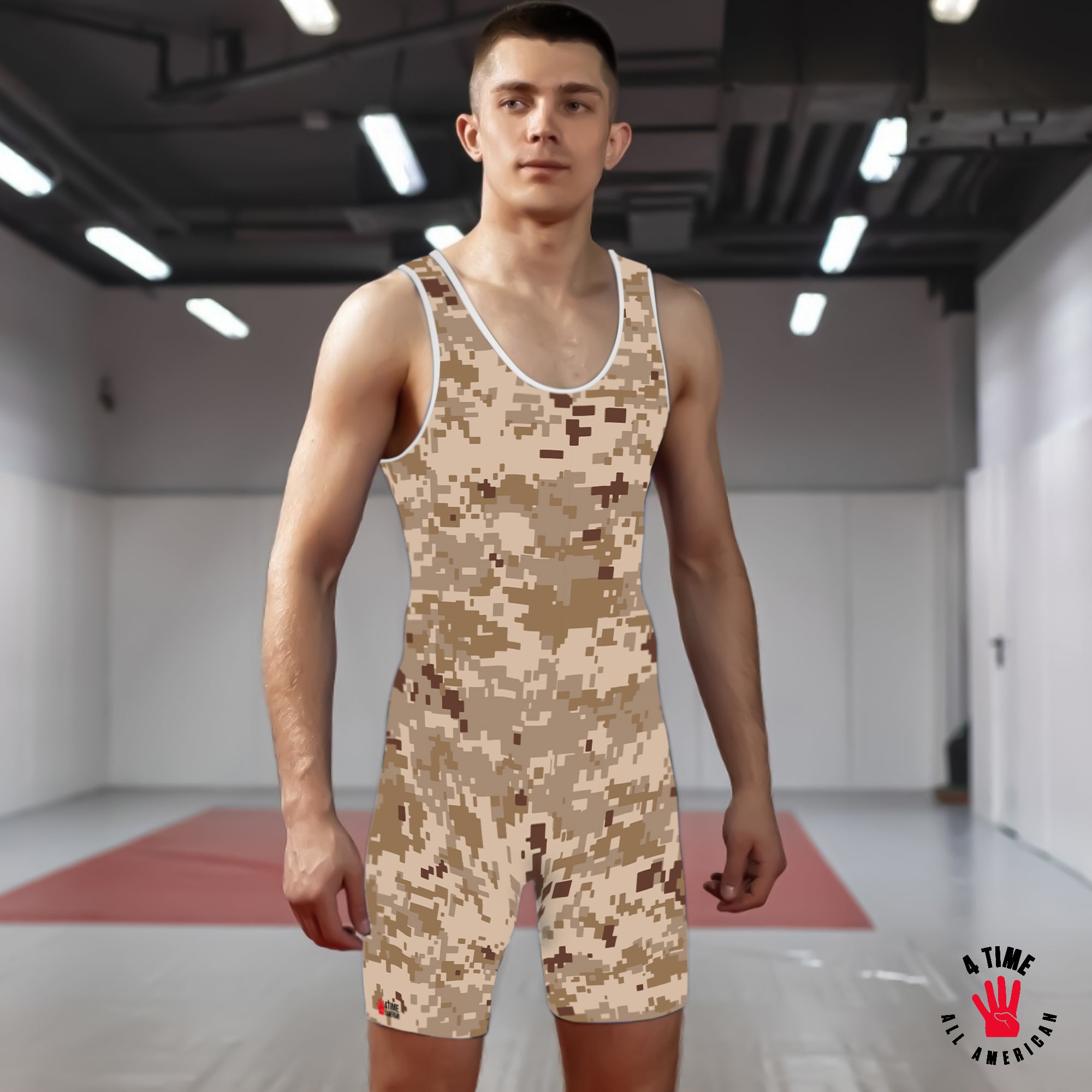 Camo Desert Wrestling Singlets