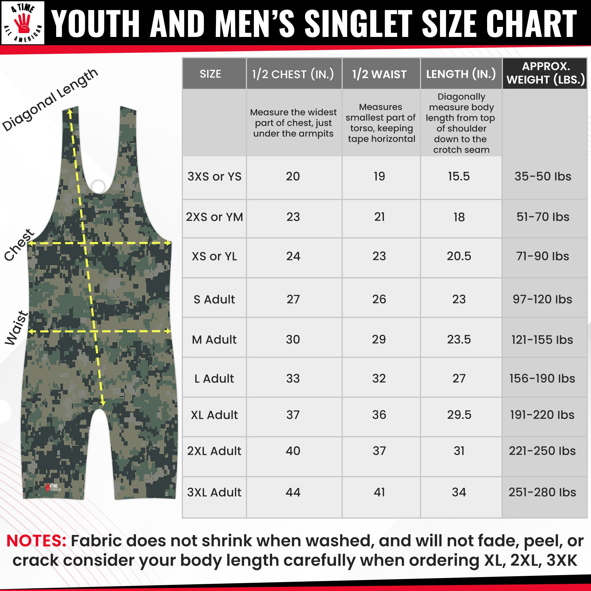 Digital Camo - Green Wrestling Singlet